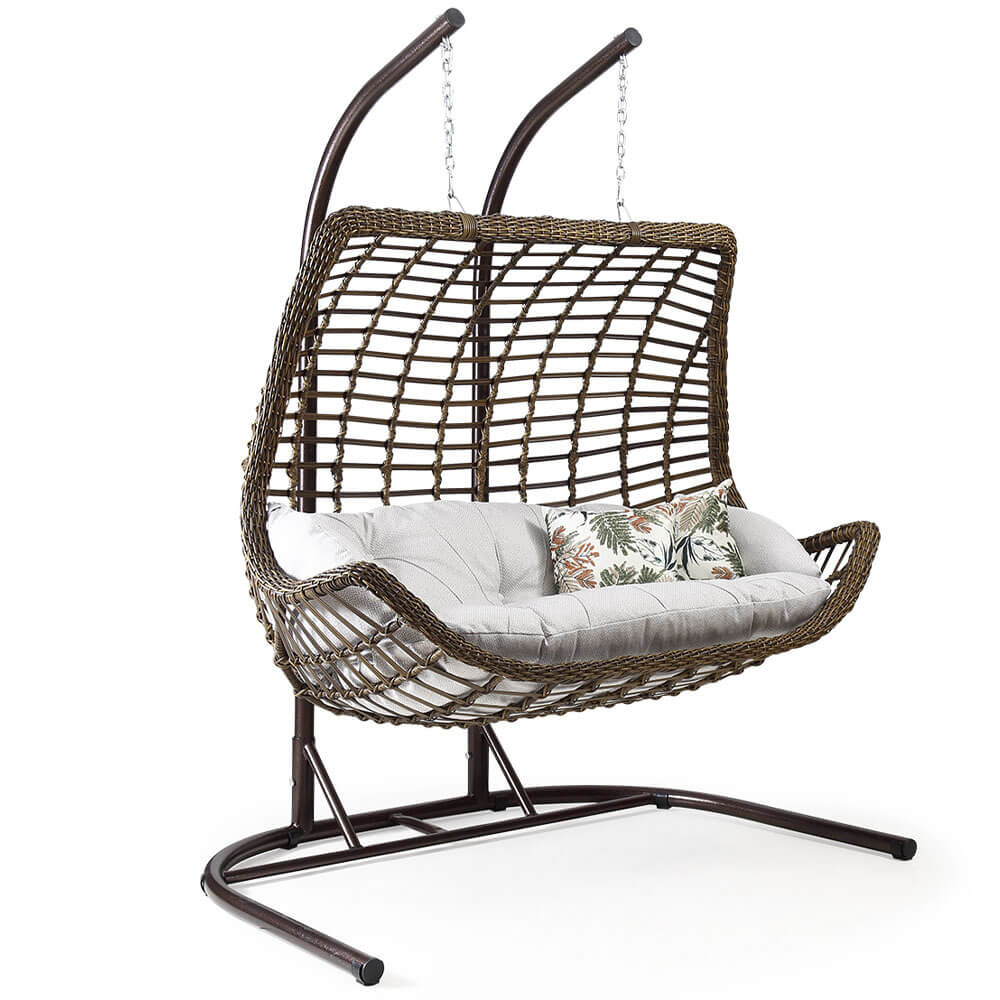 Balançoire double suspendue en rotin Capri Cunda Balancoire-double-suspendue-en-rotin-Capri-Cun