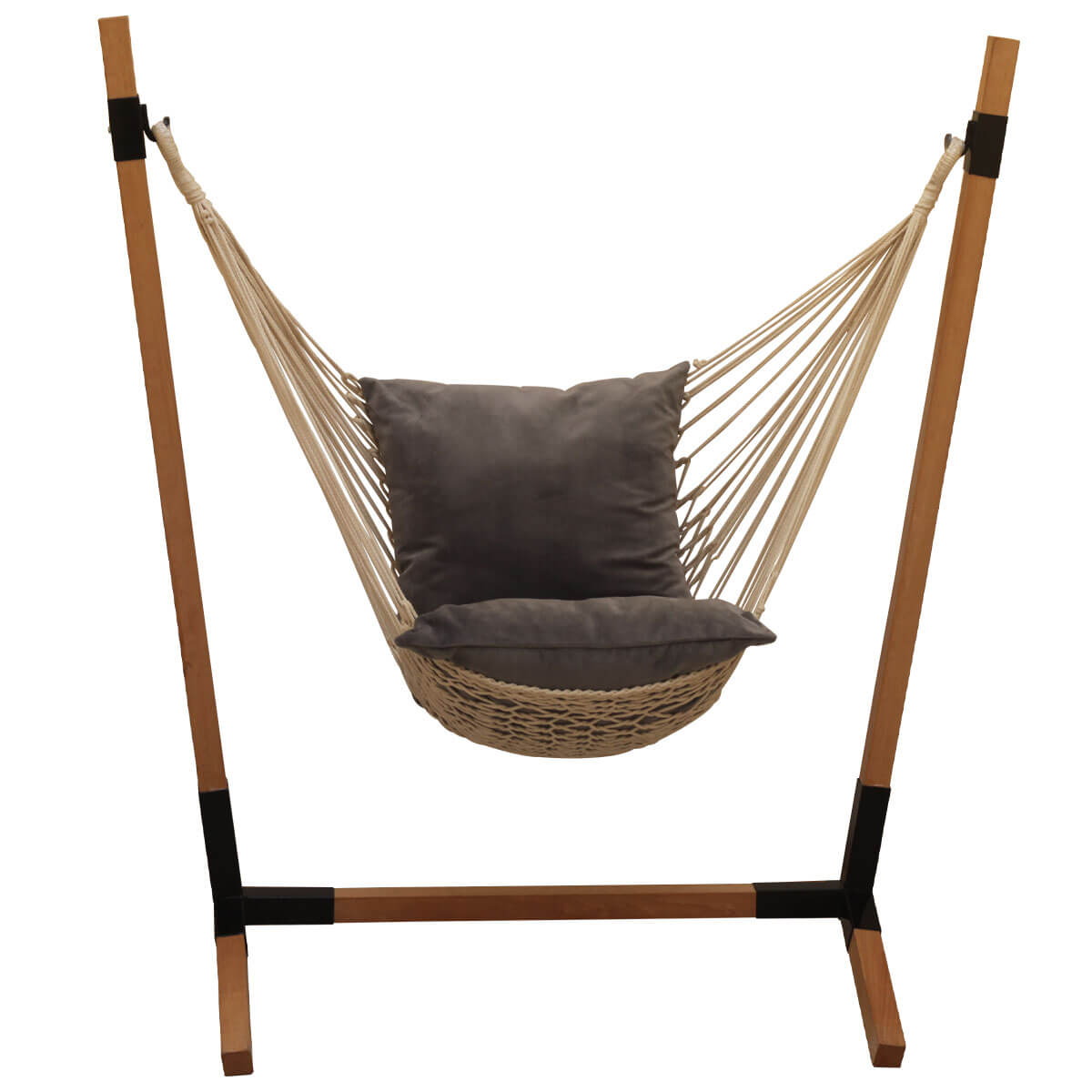 Chaise-Hamac-macrame-avec-support-en-bois