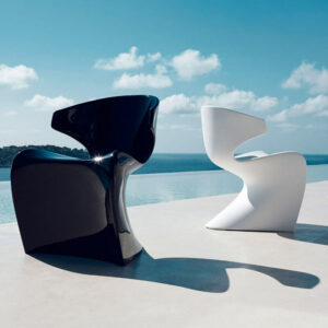 Chaise élégante en resine modèle CANNE H 70cm