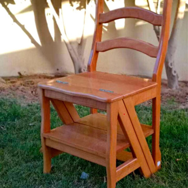 Chaise escabeau 3 marches en bois hêtre CH015 reel