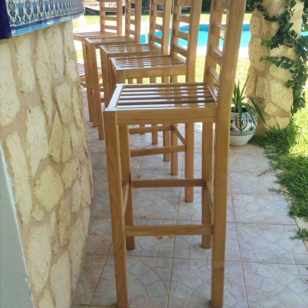 Chaise haute bistro en bois hêtre reel