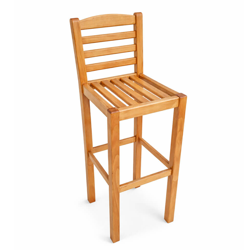 Chaise haute bistro en bois hêtre