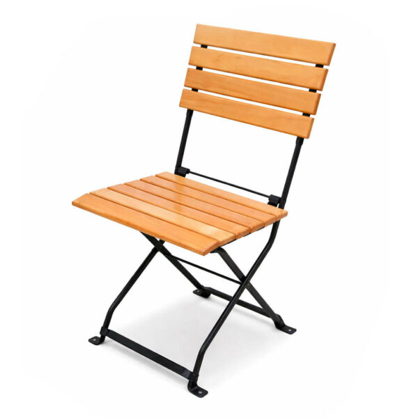 Chaise pliable en acier et en bois hêtre CH003