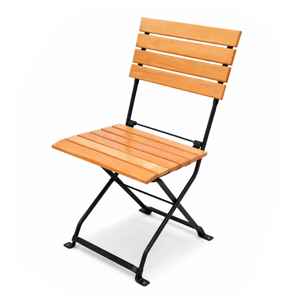 Chaise pliable en acier et en bois hêtre CH003