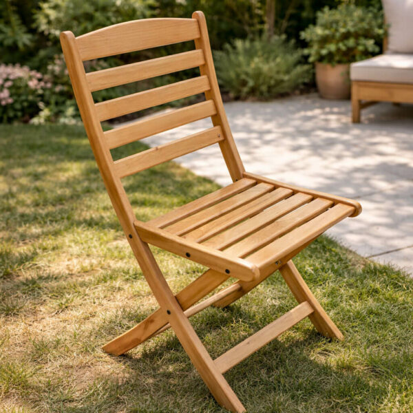 Chaise pliable en bois hêtre modèle Hilel CH002 couverture