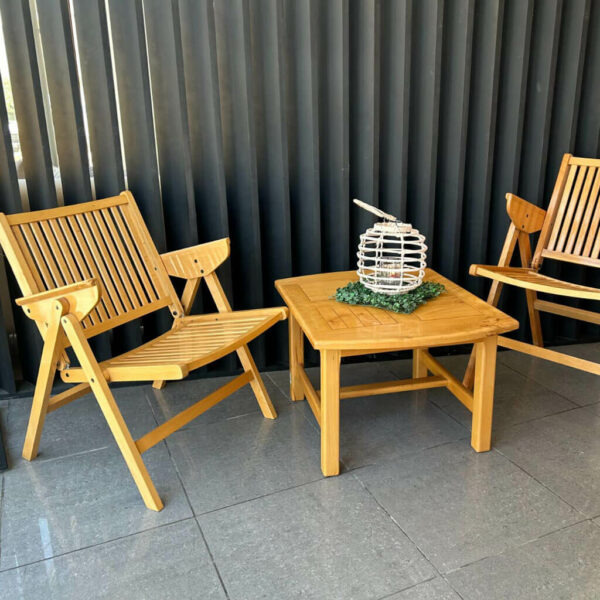 Chaise pliante en bois hêtre modèle el Borj CH016 reel