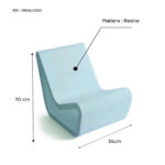 Fauteuil ouvert en resine modèle COSY dimension
