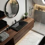 lavabo de salle de bain en Stonflex