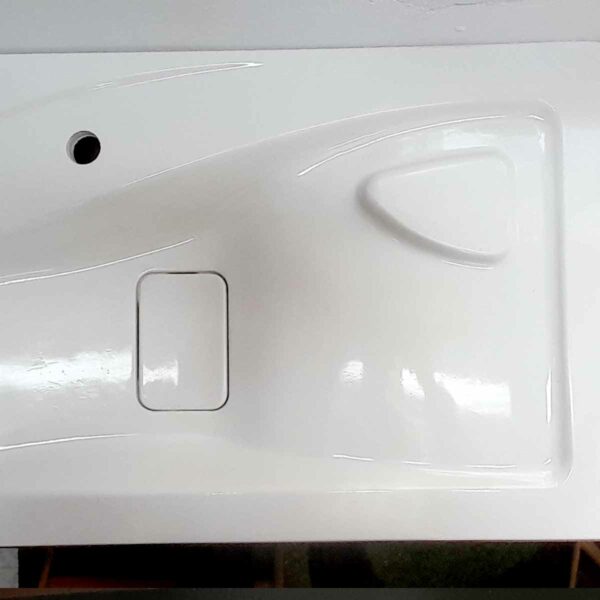 Lavabo encastre pour-salle de bain en Stonflex LUX80