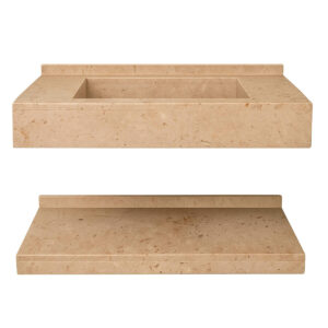 Lavabo suspendue en marbre Kadhel avec etagere LMKE100