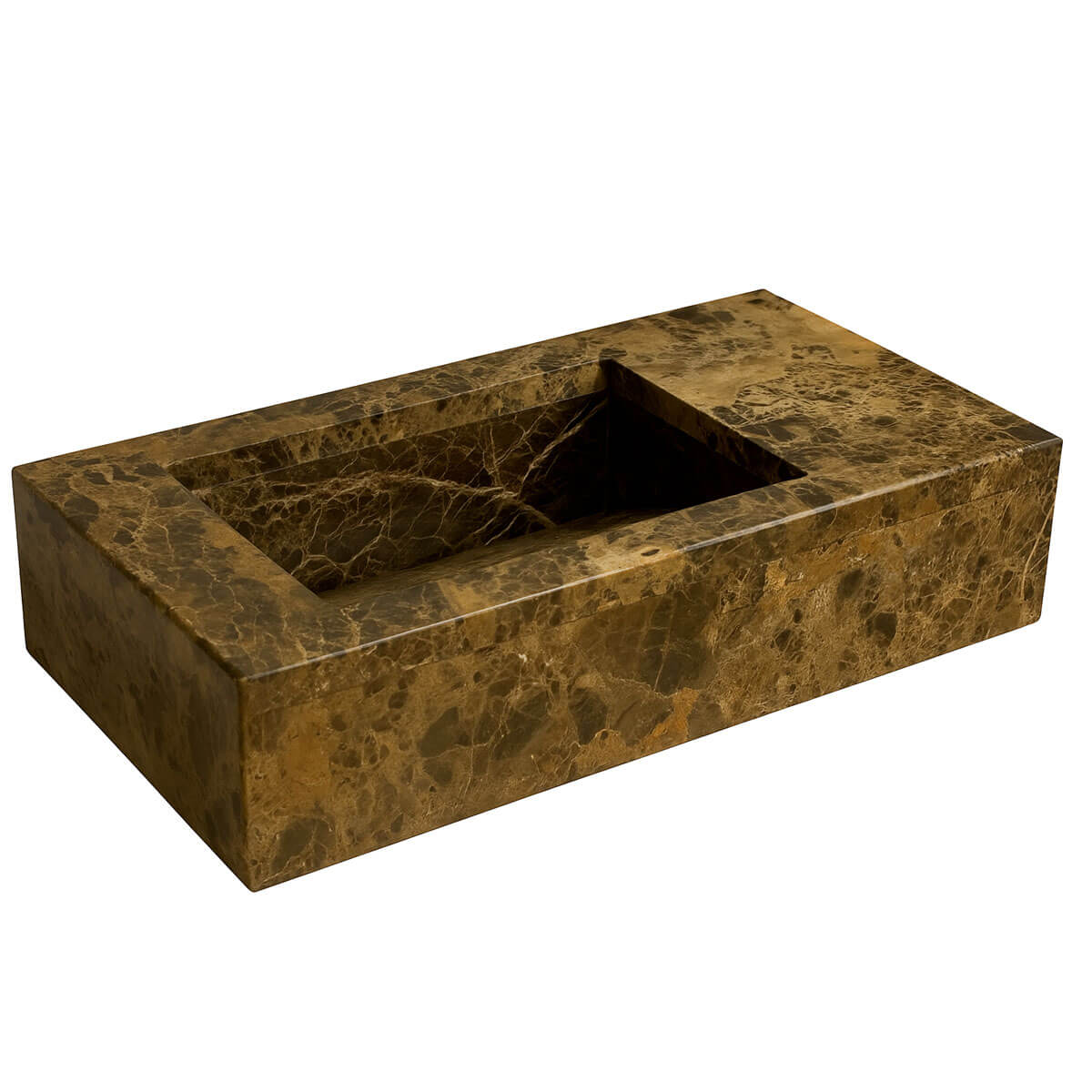 Lavabo suspendue en marbre emperador