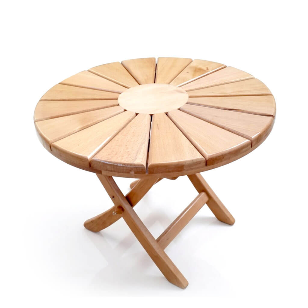 Table Basse Pliable en bois hêtre soleil TB004