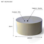 Table basse en resine ronde de Ø 50cm