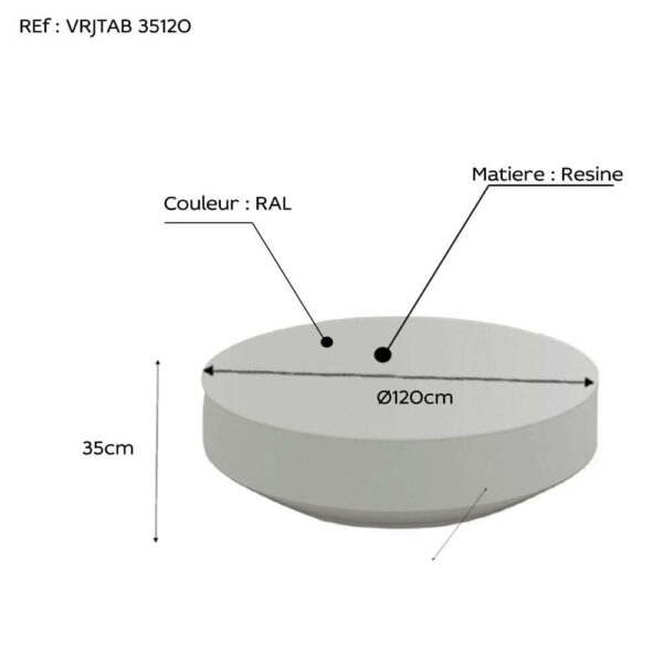 Table Basse Ronde En Resine