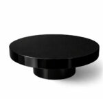 Table basse ronde sur pied en resine Ø 100cm