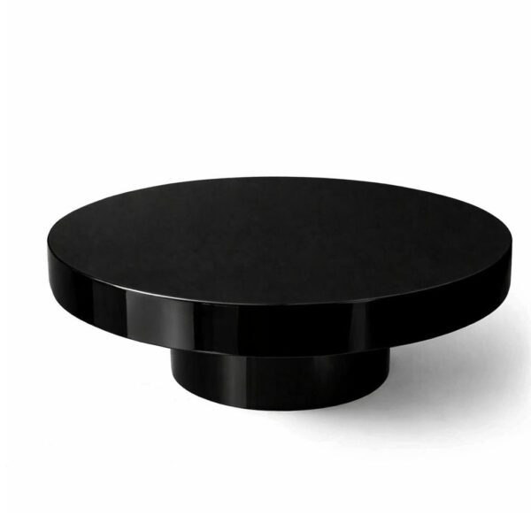 Table basse ronde sur pied en resine Ø 100cm