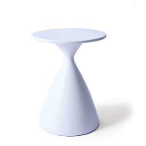 Table d’appoint moderne en résine H50 D40 cm