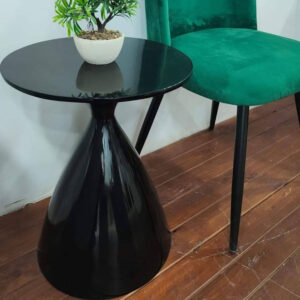Table d’appoint moderne en résine H50 D40 cm