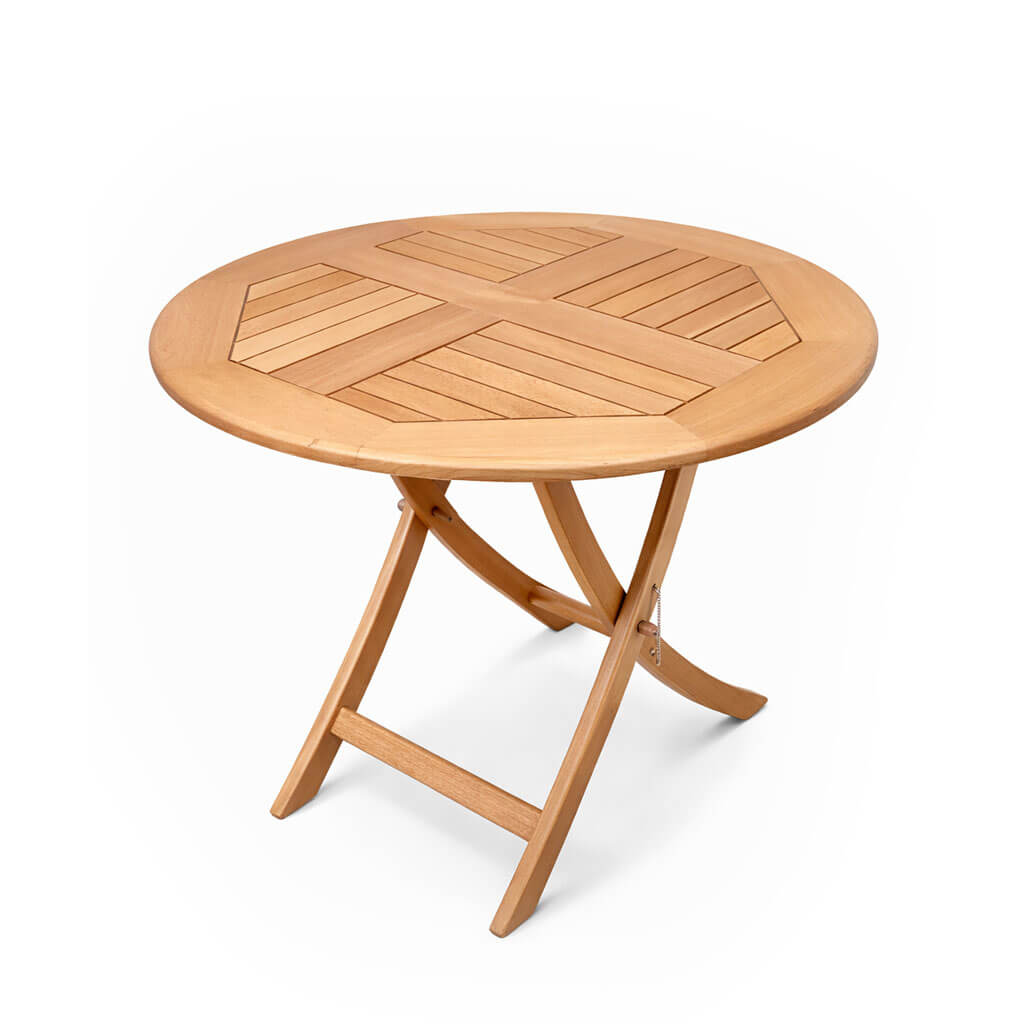 Table pliable ronde en bois hêtre Ø 80cm TA013