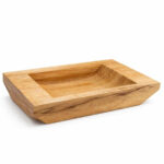 Vasque a poser en bois africain marbré ultra haute gamme