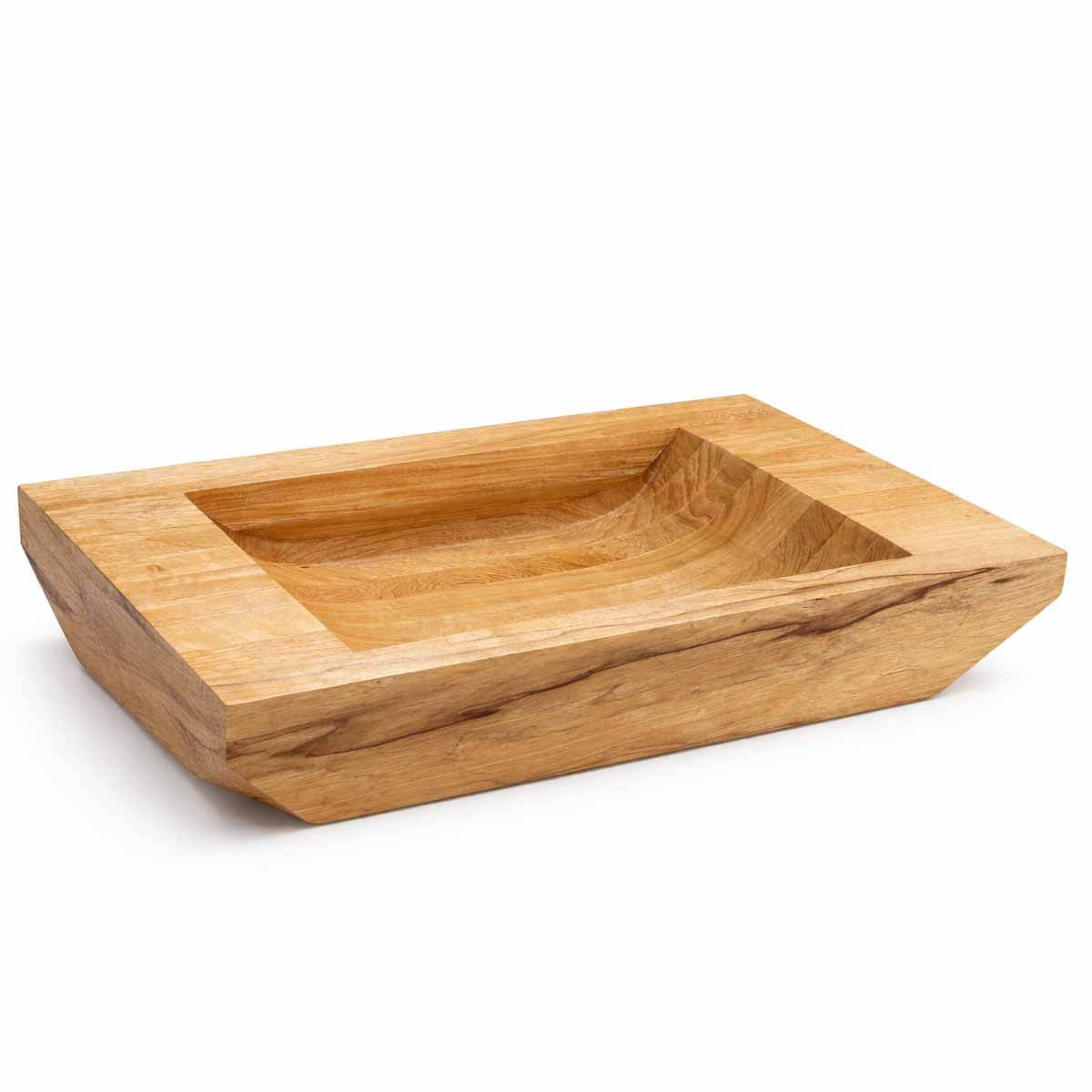 Vasque a poser en bois africain marbré ultra haute gamme