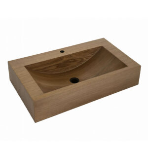 Vasque salle de bain en bois africain marbré VBA8040