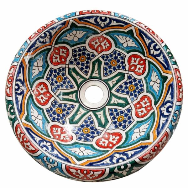 Vasque a poser en céramique marocain