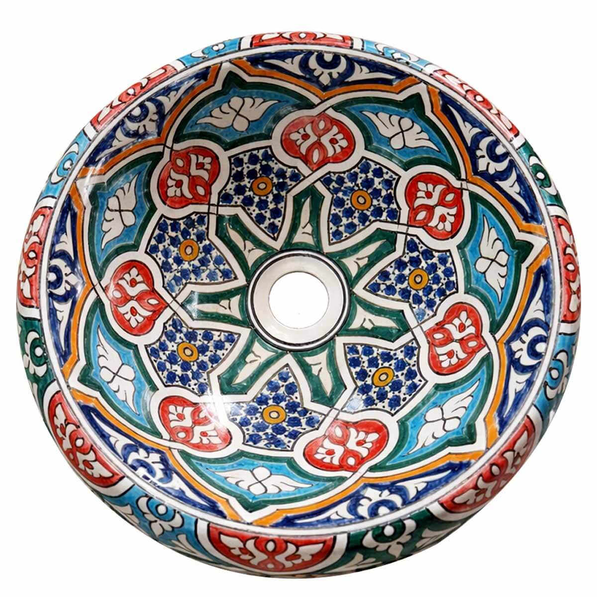 Vasque a poser en céramique marocain VCM02 Vasque a poser en céramique marocain