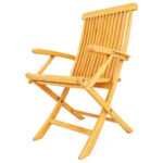chaise converse avec accoudoir en bois ch011