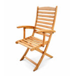 chaise pliante en bois avec accoudoir etoile