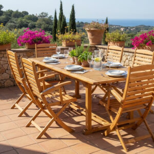 Chaise pliante en bois avec accoudoir CH004