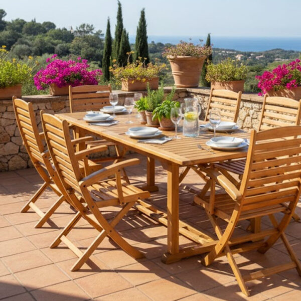 chaise pliante en bois avec accoudoir etoile couverture