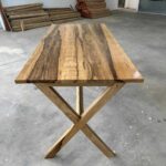 table salle a manger en bois marbré