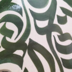 vasque-a-poser-fait-main-modele-arabesque-vert