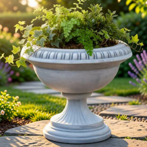 Bac à fleur en béton fibré modèle coupe Réf BF028