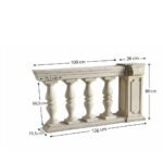 Balustrade en béton préfabriqué réf B01 dim