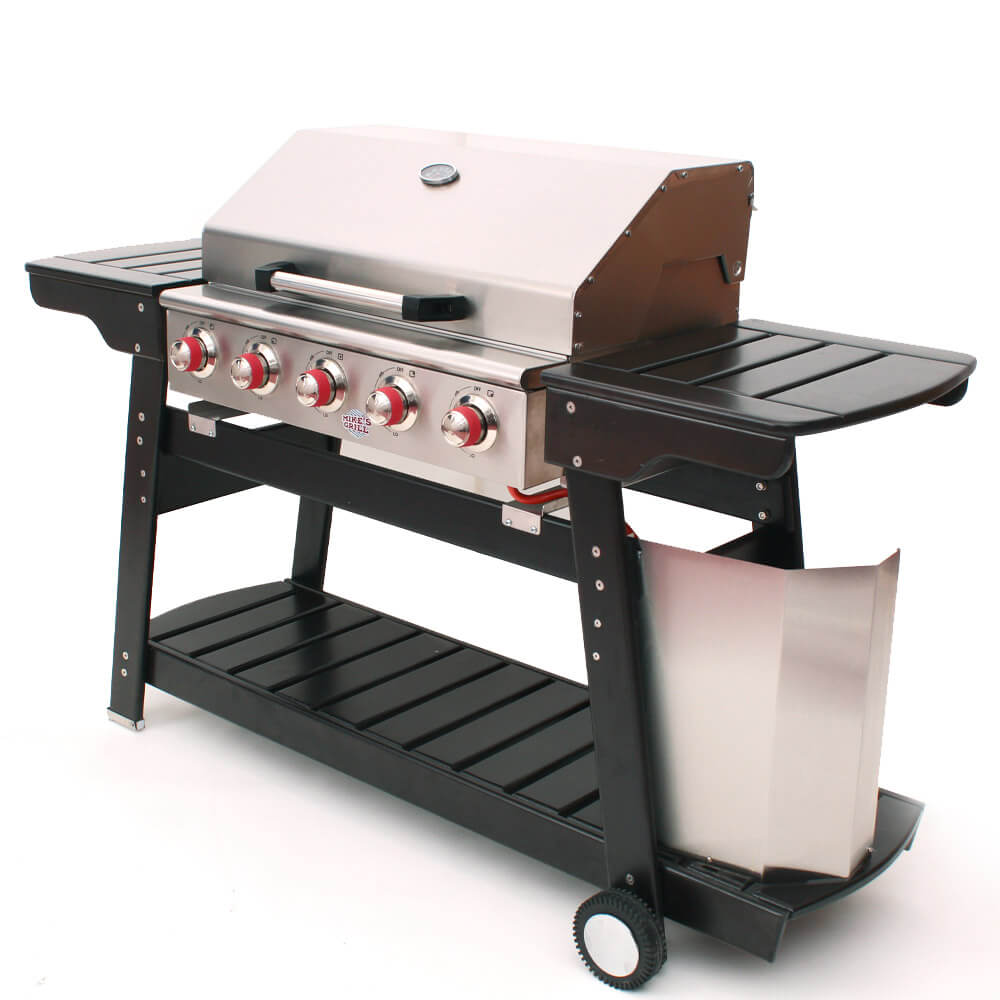 Barbecue au gaz Inox 5 bruleurs sur socle2
