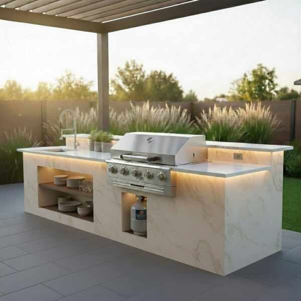 Barbecue au gaz a poser Inox 5 brûleurs couverture 3