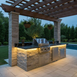 Barbecue au gaz a poser en Acier inoxydable M207