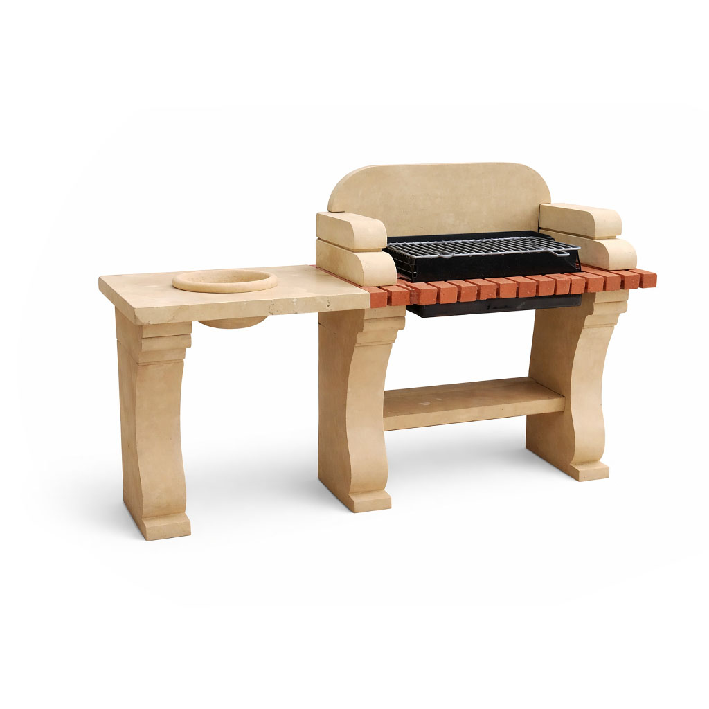 Barbecue en pierre avec évier rond réf PB06