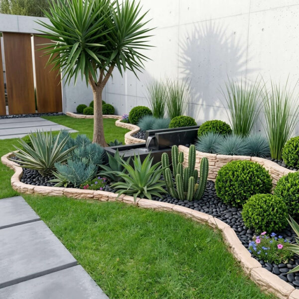 Bordure jardin en béton éclaté BJ003 couverture