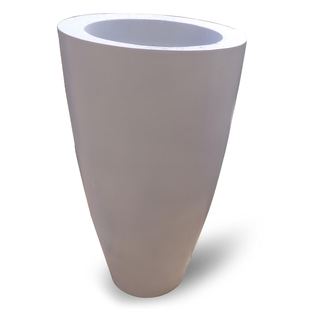 Cache pot conique en beton GRC Ref CP003