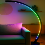 Lampadaire de salon modèle Arc H180cm rgb