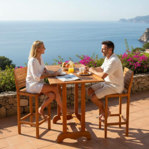 Ensemble Bistrot pour jardin en bois hêtre EB01