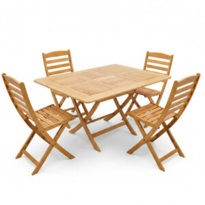 Ensemble Repas d&rsquo;Extérieur en bois hêtre EB02