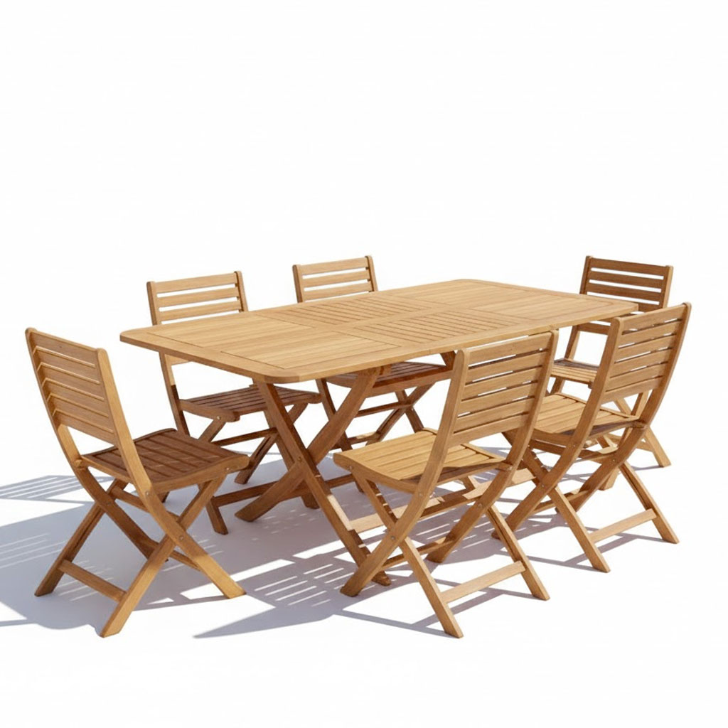 Ensemble repas de jardin en bois hêtre EB03