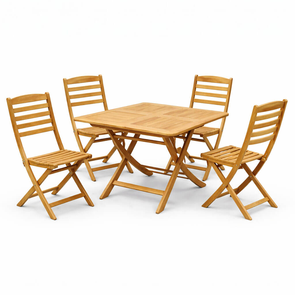 Ensemble table de jardin en bois hêtre EB05