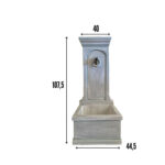 Fontaine murale de jardin en GRC réf FM05 dim