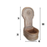 Fontaine murale en béton Fibré FM 021 dim