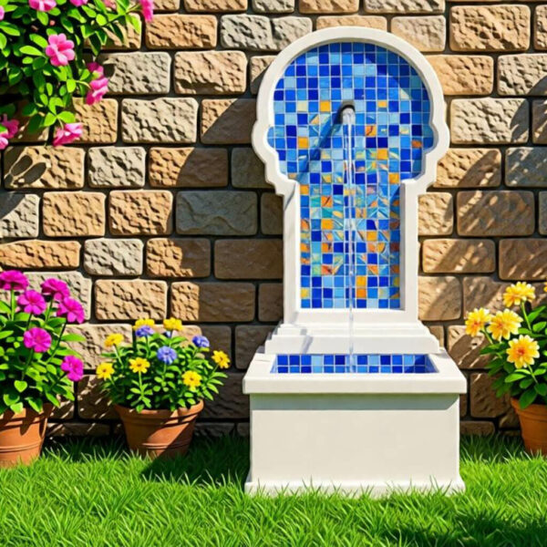 Fontaine murale en mosaïque pâte de verre FMP13 couv 2